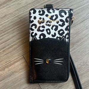 Kate Spade Cat Card Case Lanyard